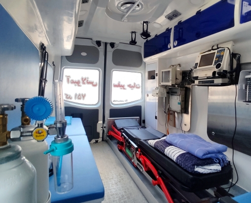 آمبولانس خصوصی مجهز سفیر حیات با تجهیزات ICU,CCU, NICU
